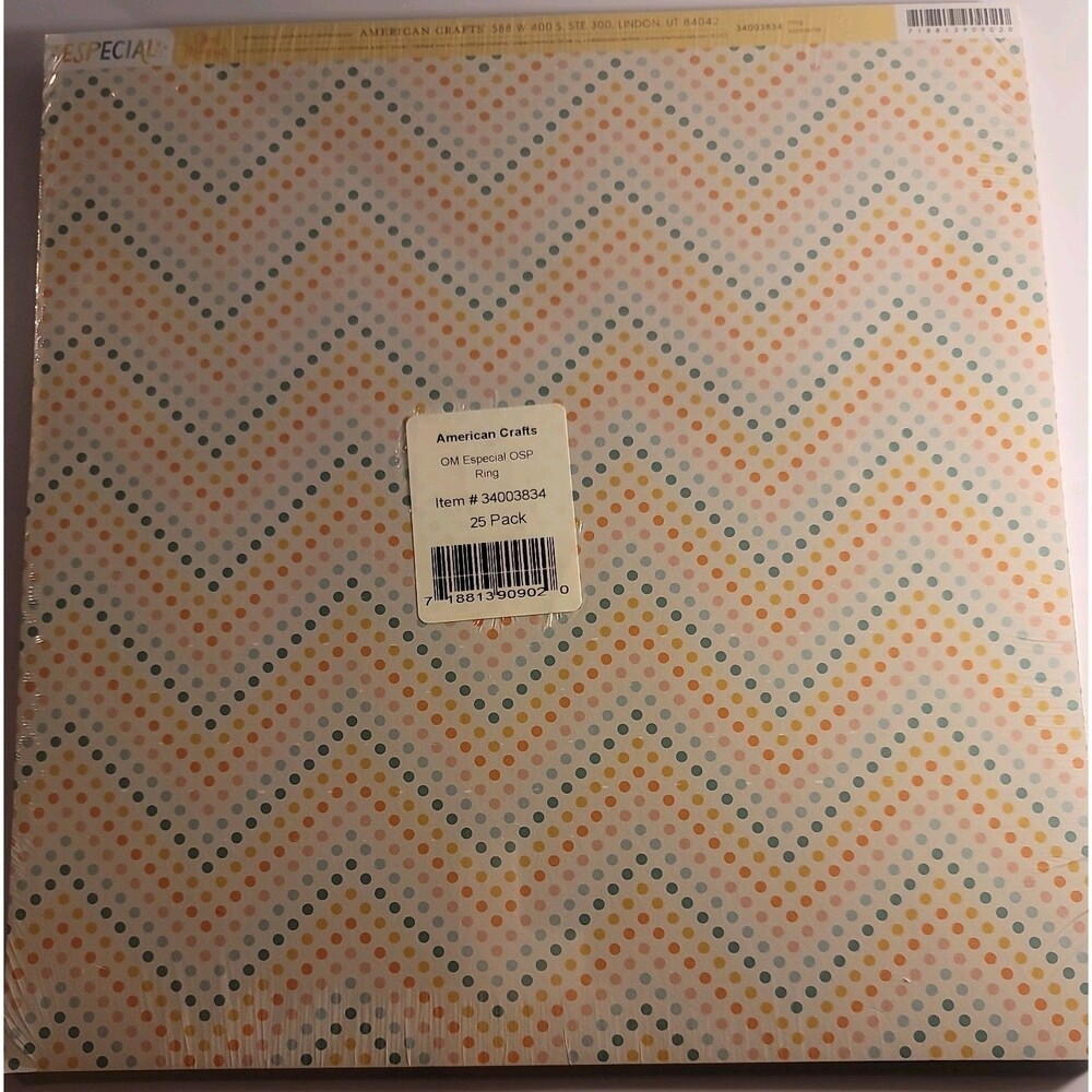 American Crafts, 12"X12" double-sided Paper, OM Especial OSP Ring - 25 Pack